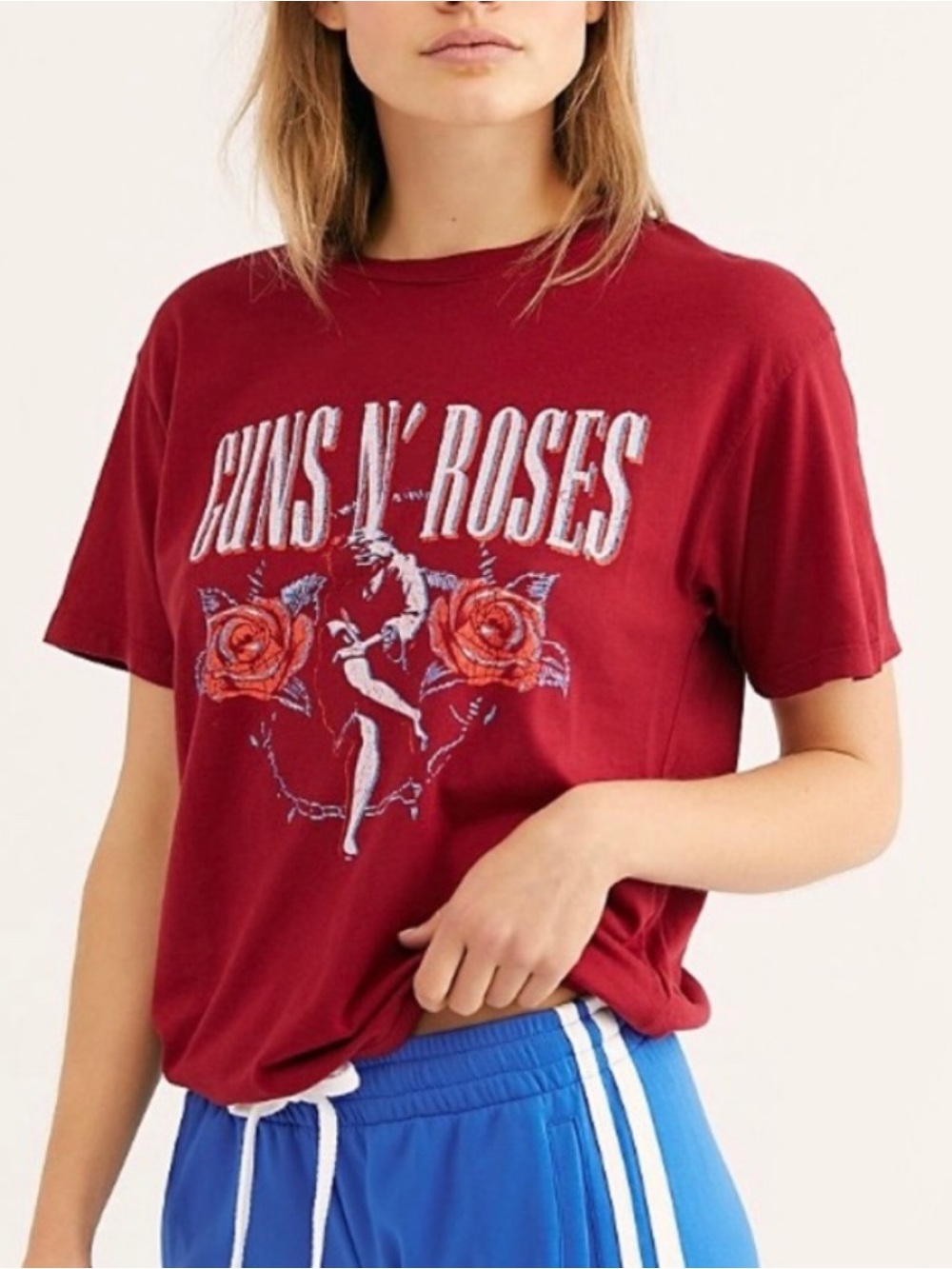 Daydreamer Free People Guns N Roses Graphic Tee Red Size XS